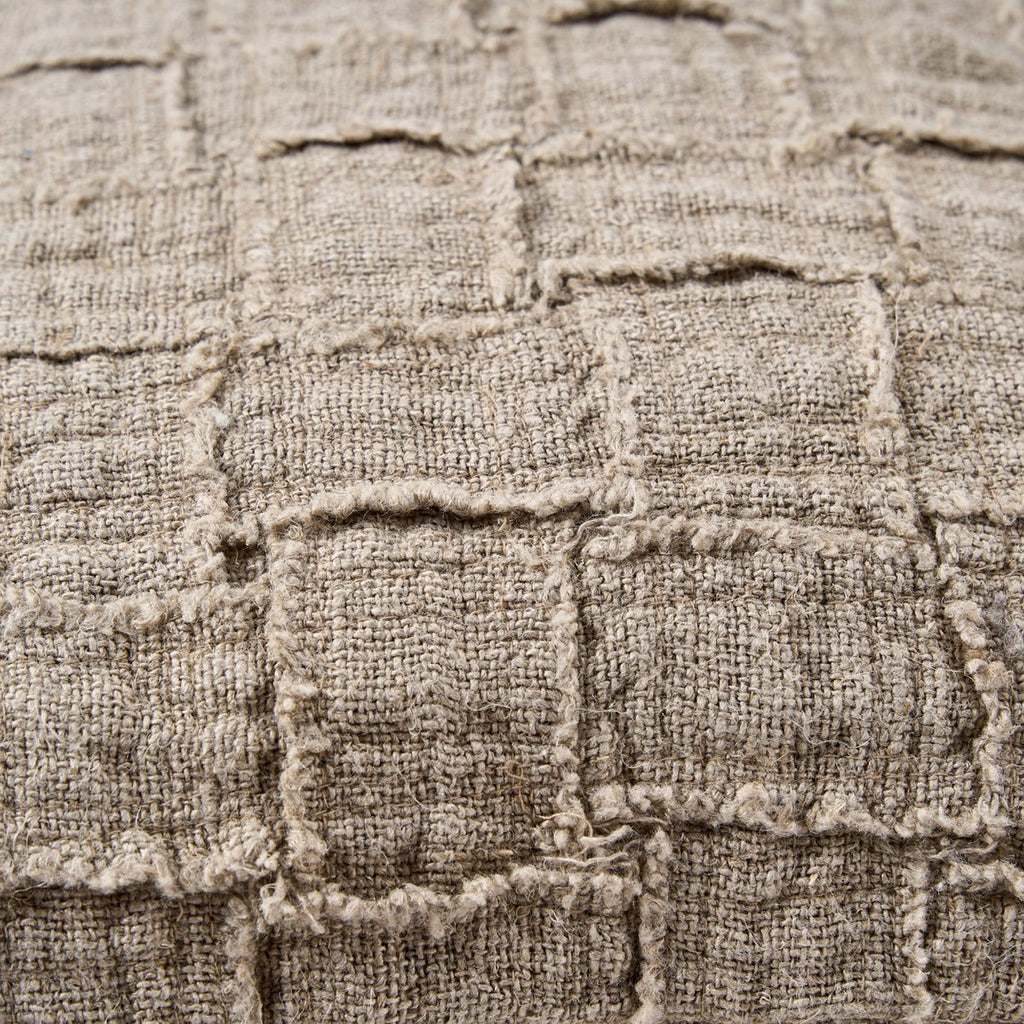DAMIER KISSENBEZUG AUS LEINEN