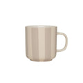 HANDBEMALTER TOPPU BECHER (BEIGE GESTREIFT)