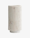GERIFFELTE MARMORVASE - 24cm