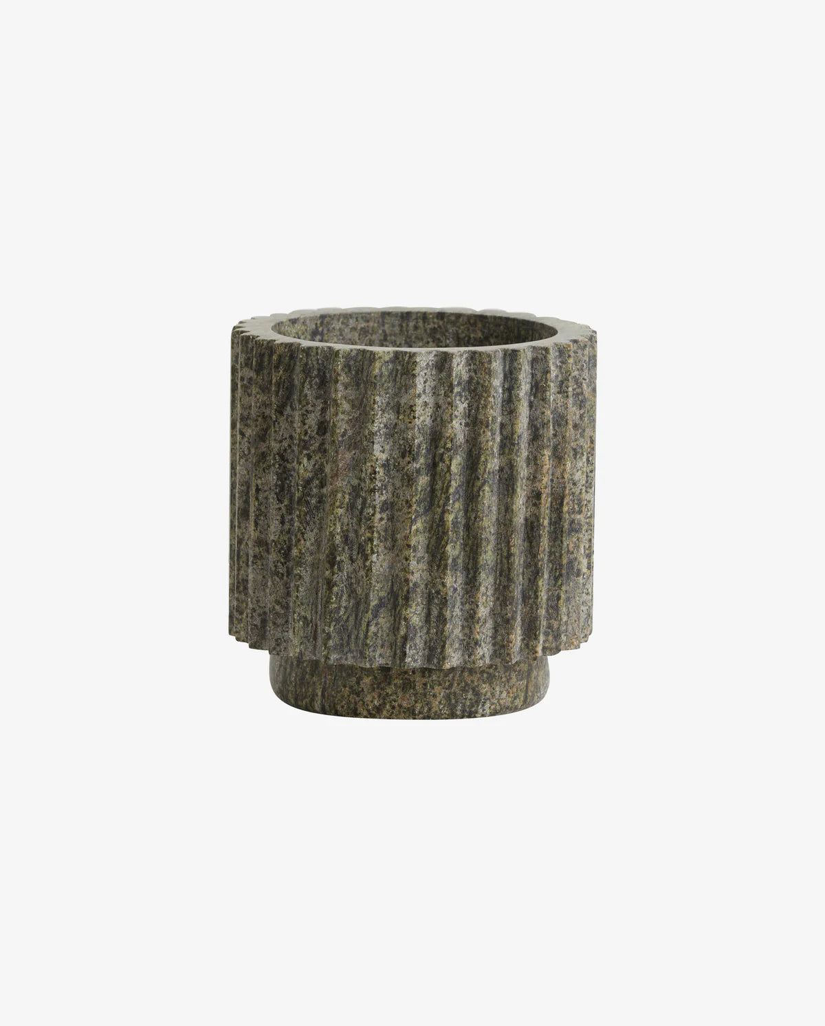 GERIFFELTER MARMOR-ÜBERTOPF - Ø13cm