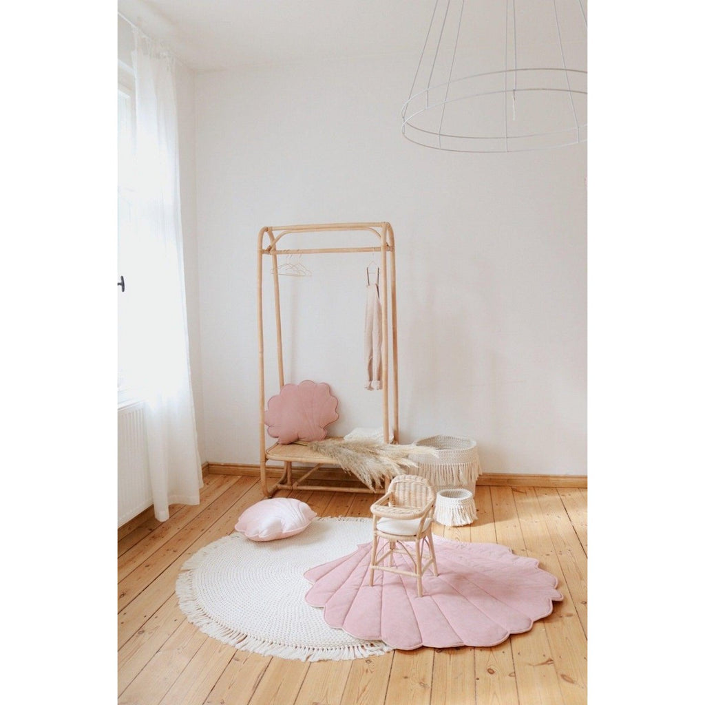 SAMT-MUSCHELKISSEN (ROSA) - 60cm
