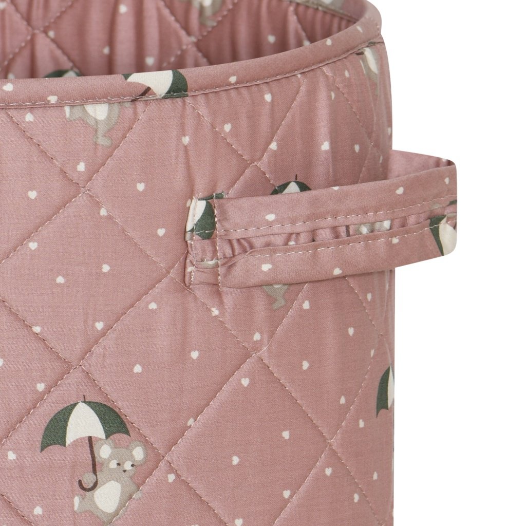 GESTEPPTER AUFBEWAHRUNGSKORB MÄUSE (KLEIN)