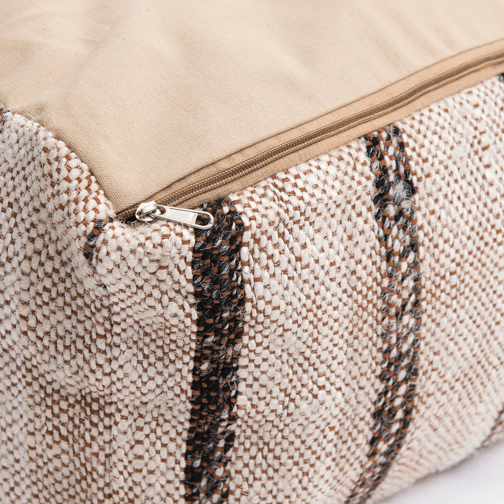 SITZPOUF (BOHEMIAN WEIß SCHWARZ)