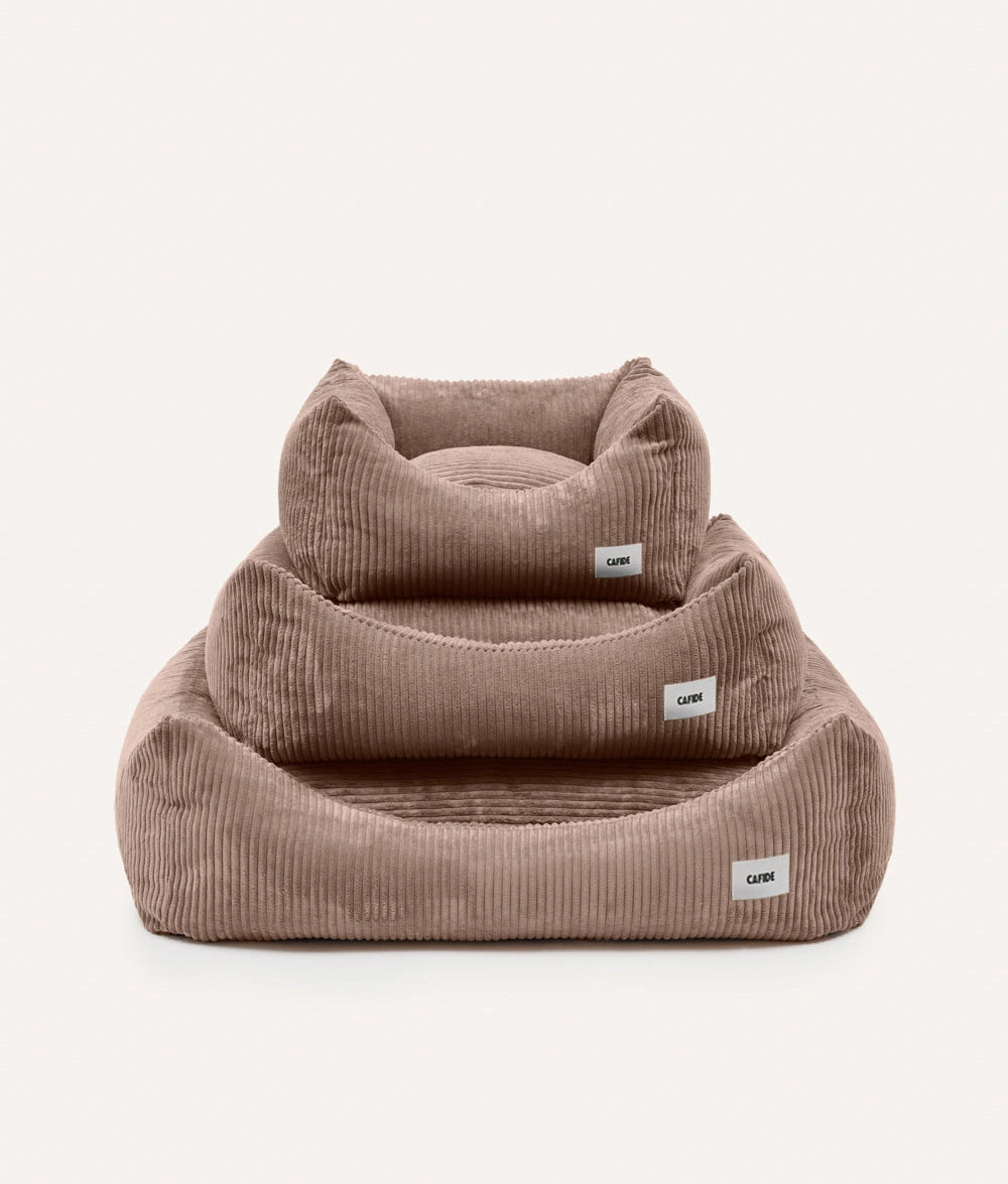 SNOZY HUNDEBETT AUS CORD (MOCCHA BEIGE)