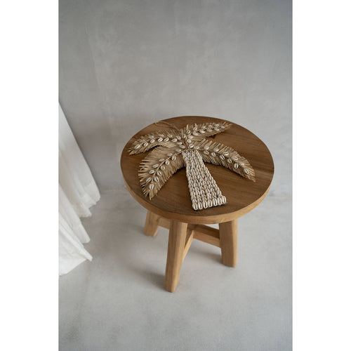 ATZIRI HOCKER AUS TEAKHOLZ