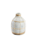 BAUCHIGE TERRAKOTTA-VASE (GRAU) - 19cm