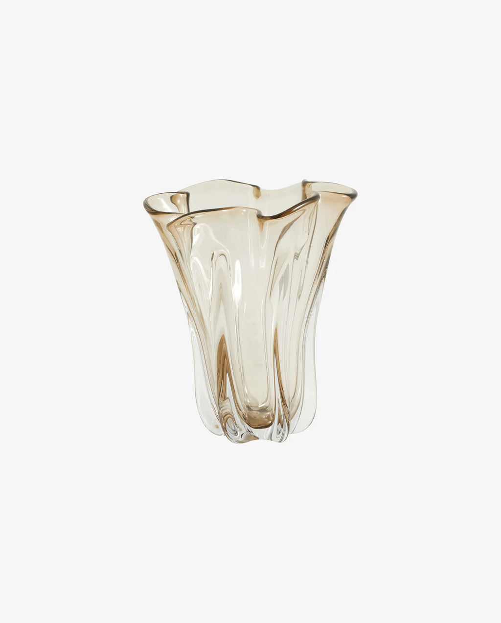 KÜNSTLERISCHE VASE (RAUCHGLAS) - 27cm