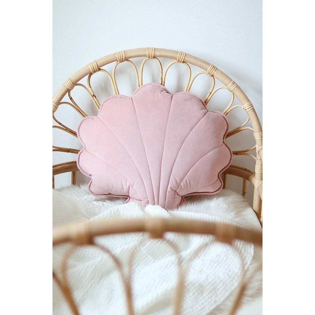 SAMT-MUSCHELKISSEN (ROSA) - 60cm