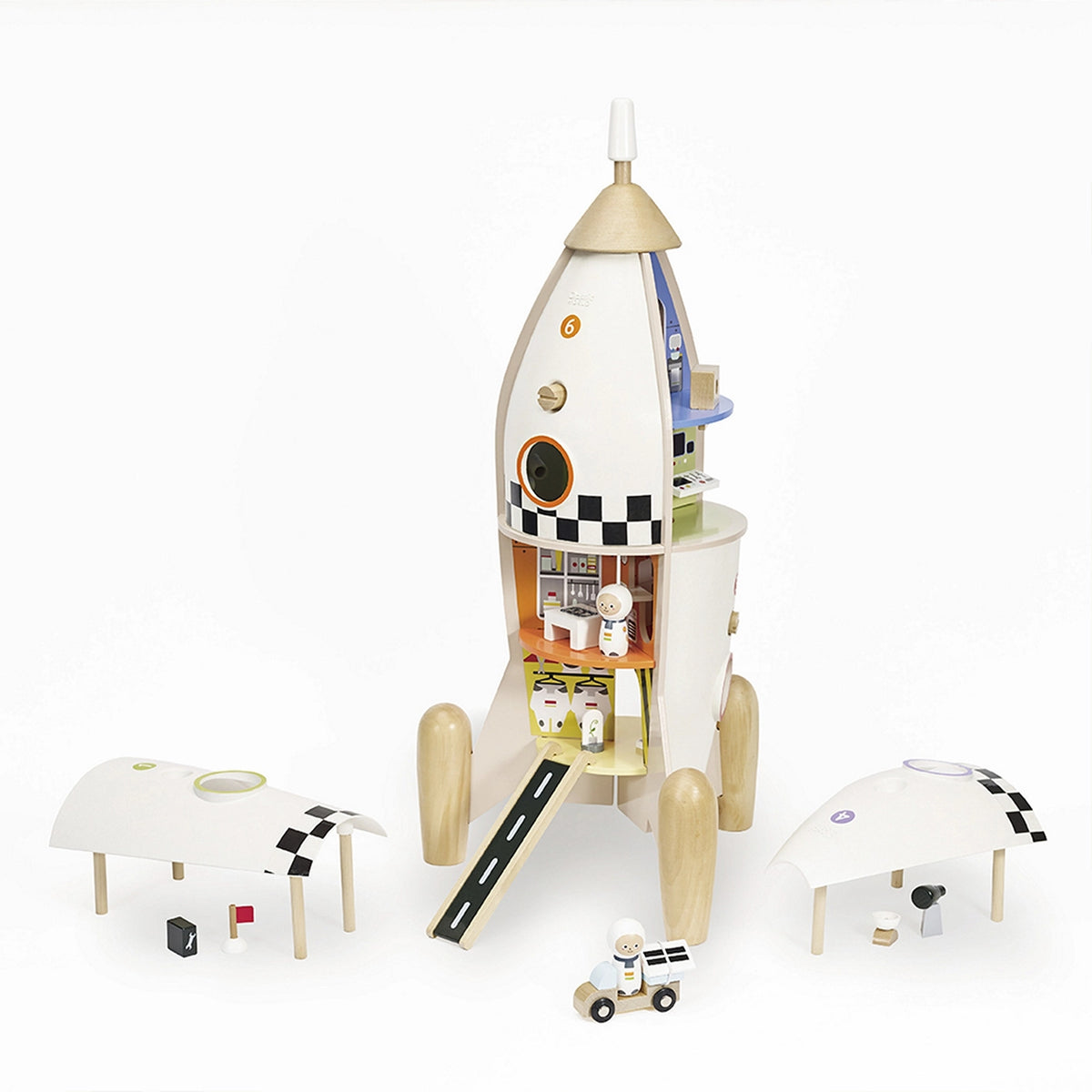 SPIELZEUG RAKETE AUS HOLZ