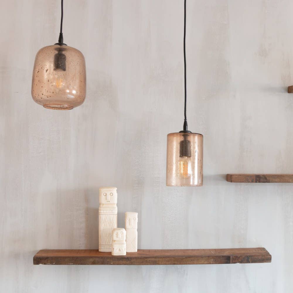 VINTAGE WANDREGAL AUS HOLZ - 75x15 cm