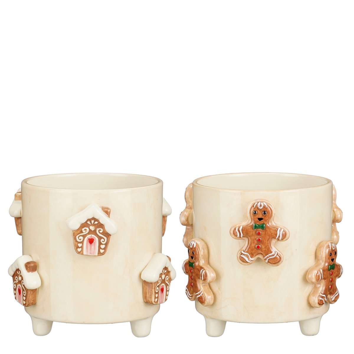 BLUMENTÖPFE MIT WEIHNACHTSDESIGN - Ø17cm (2 Stk.)