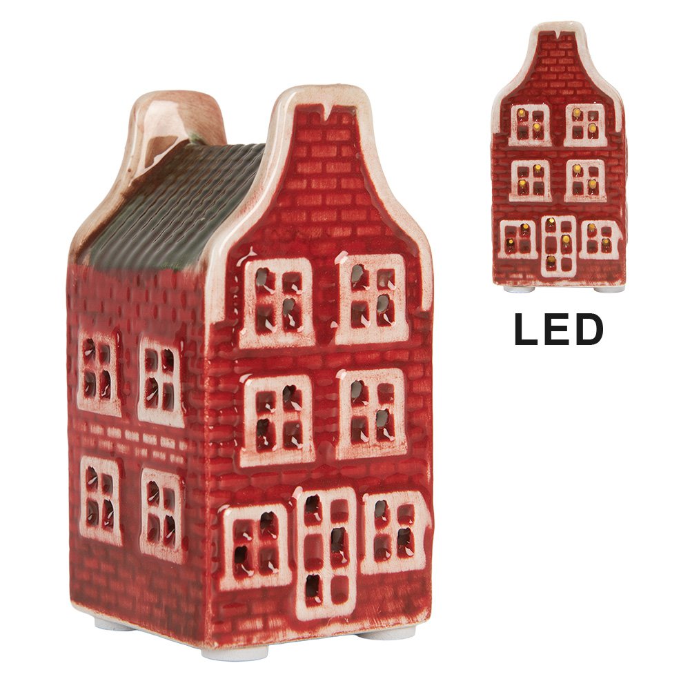 TEELICHTHAUS MIT LED - 8cm
