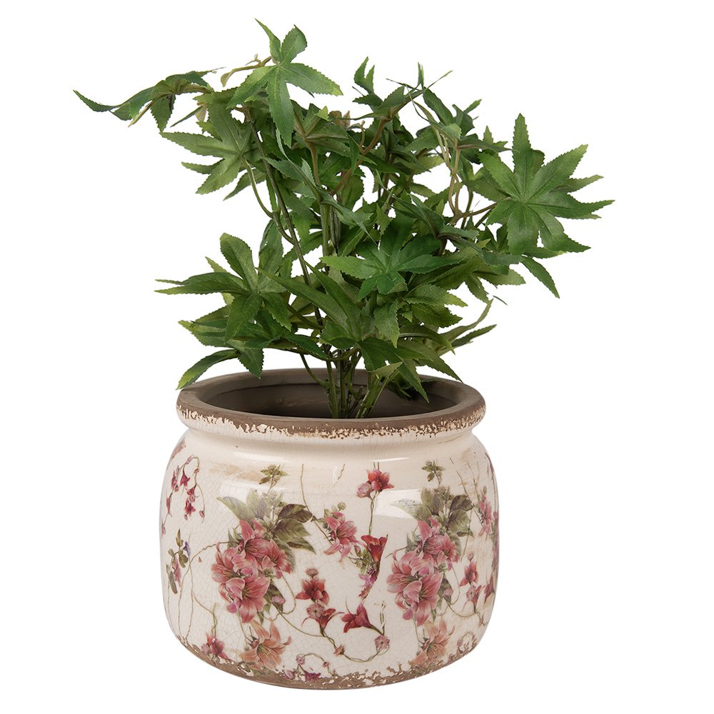 KERAMIK BLUMENTOPF (BEIGE PINK) - Ø 20x15 cm