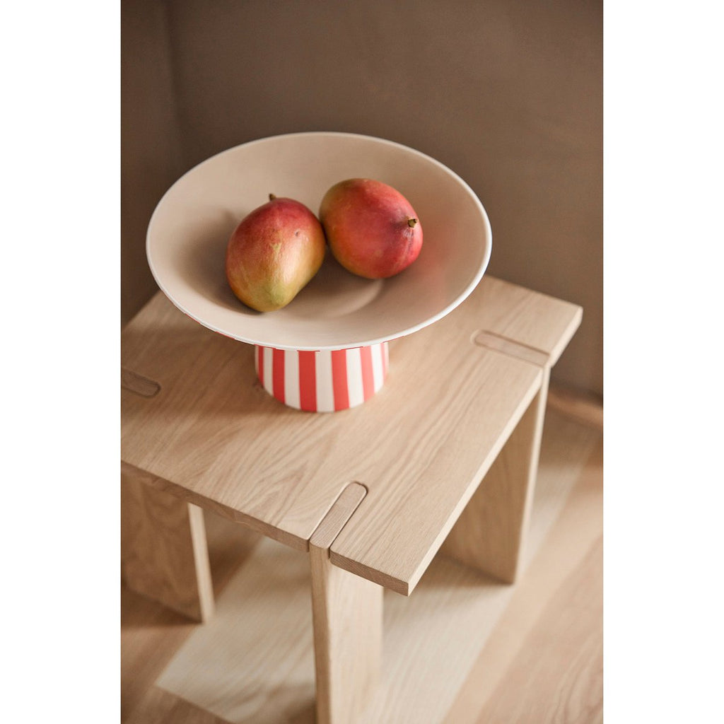 SCHALE GESTREIFT (ROT/WEIß) - HOCH