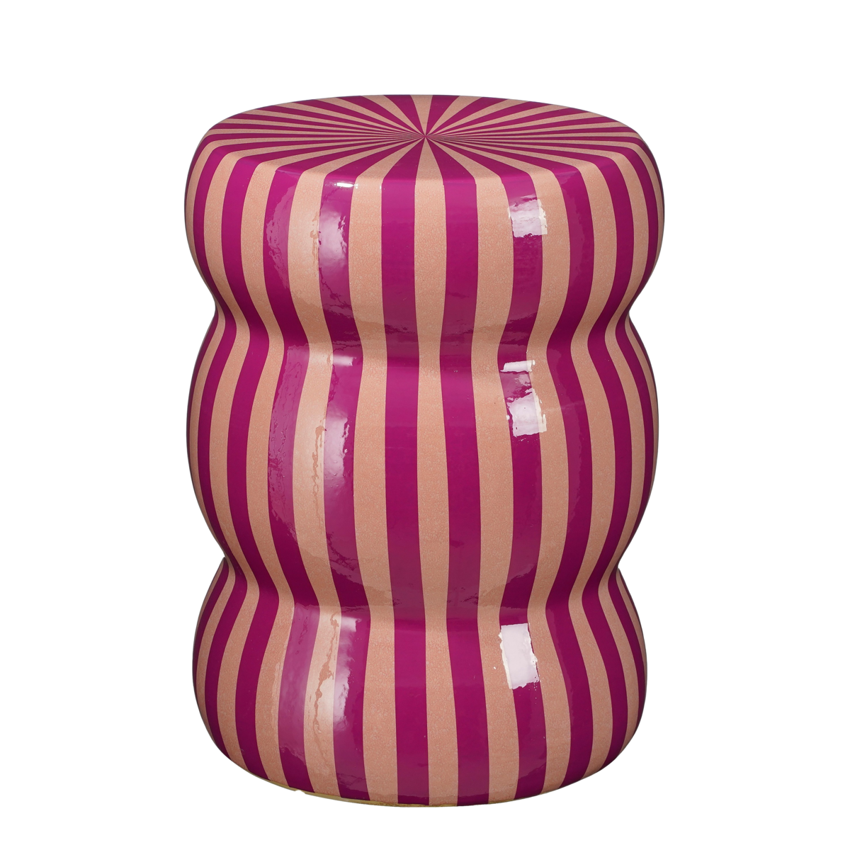 SKIPPER BEISTELLTISCH (ROSA/PINK GESTREIFT) - Ø32 cm