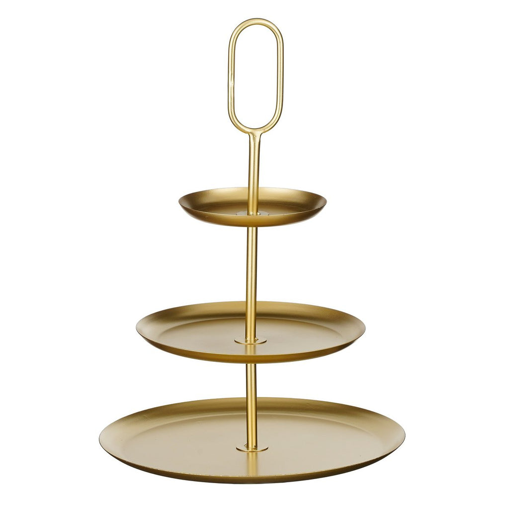 RAMA ETAGERE MIT 3 EBENEN (GOLD) - 55cm