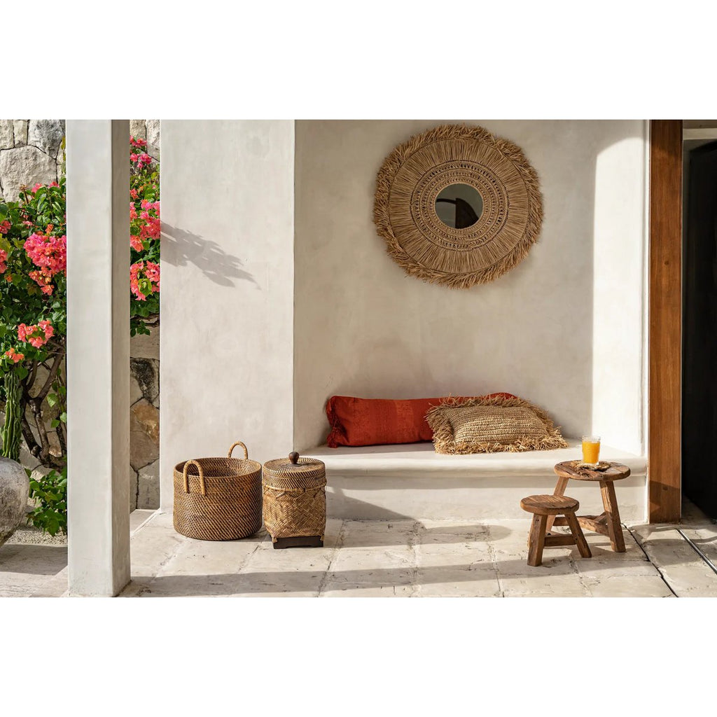 HANDGEWEBTER KISSENBEZUG (ORANGE) - 35 x 100cm