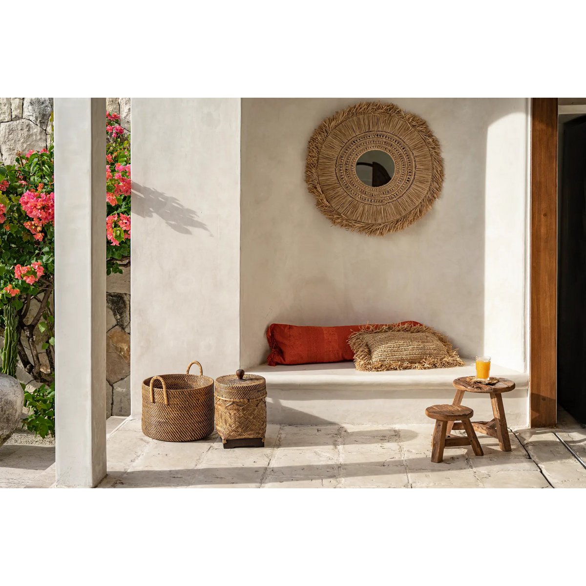 HANDGEWEBTER KISSENBEZUG (ORANGE) - 35 x 100cm