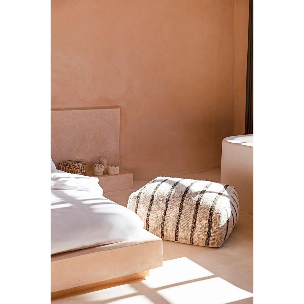 SITZPOUF (BOHEMIAN WEIß SCHWARZ)