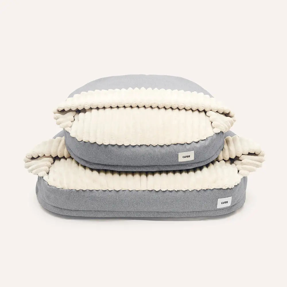 MASO HUNDEBETT MIT KAPUZE (GRAU)