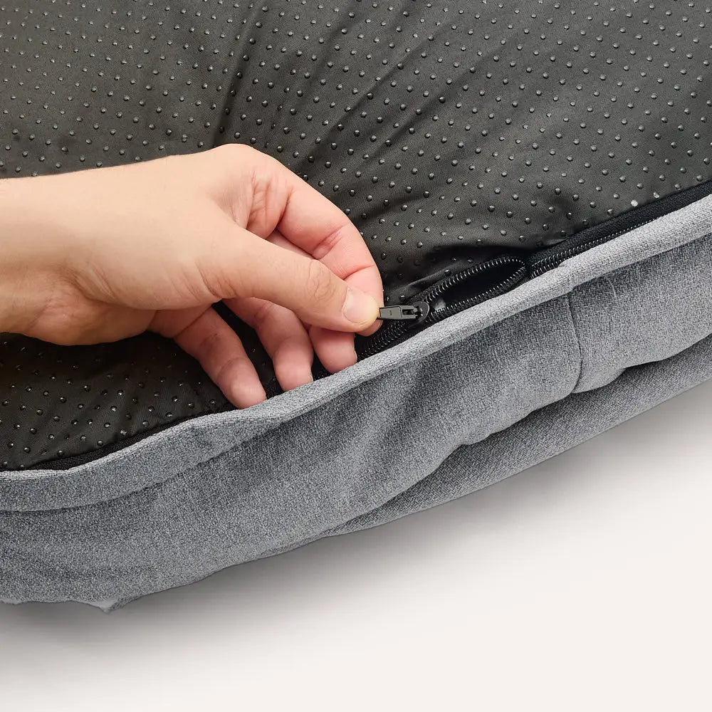 MASO HUNDEBETT MIT KAPUZE (GRAU)