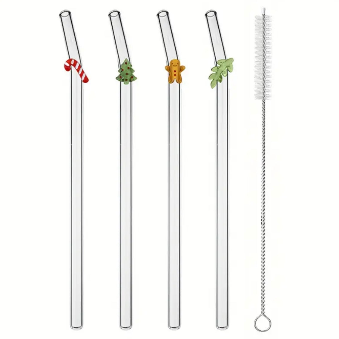 GLASSTROHHALME | WEIHNACHTSDESIGN (4Stk.)