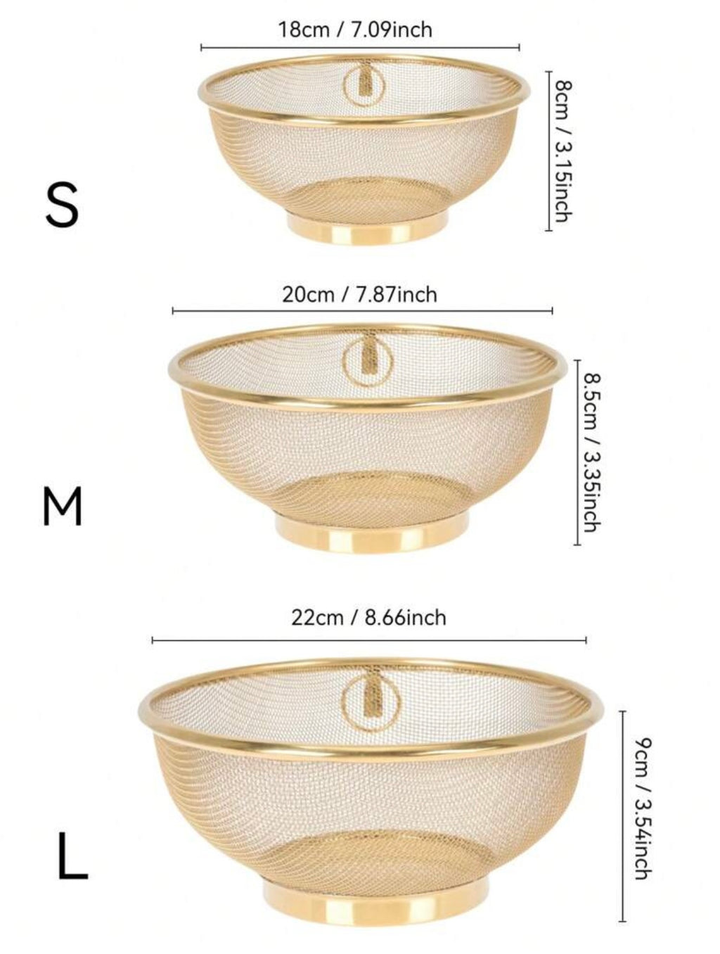 EDELSTAHL SIEB (GOLD)
