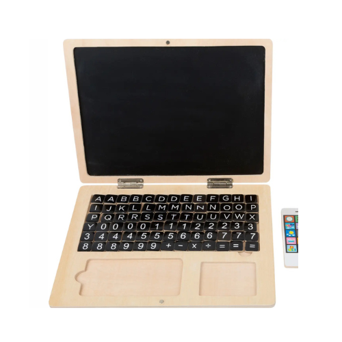 HOLZLAPTOP MIT MAGNETTAFEL