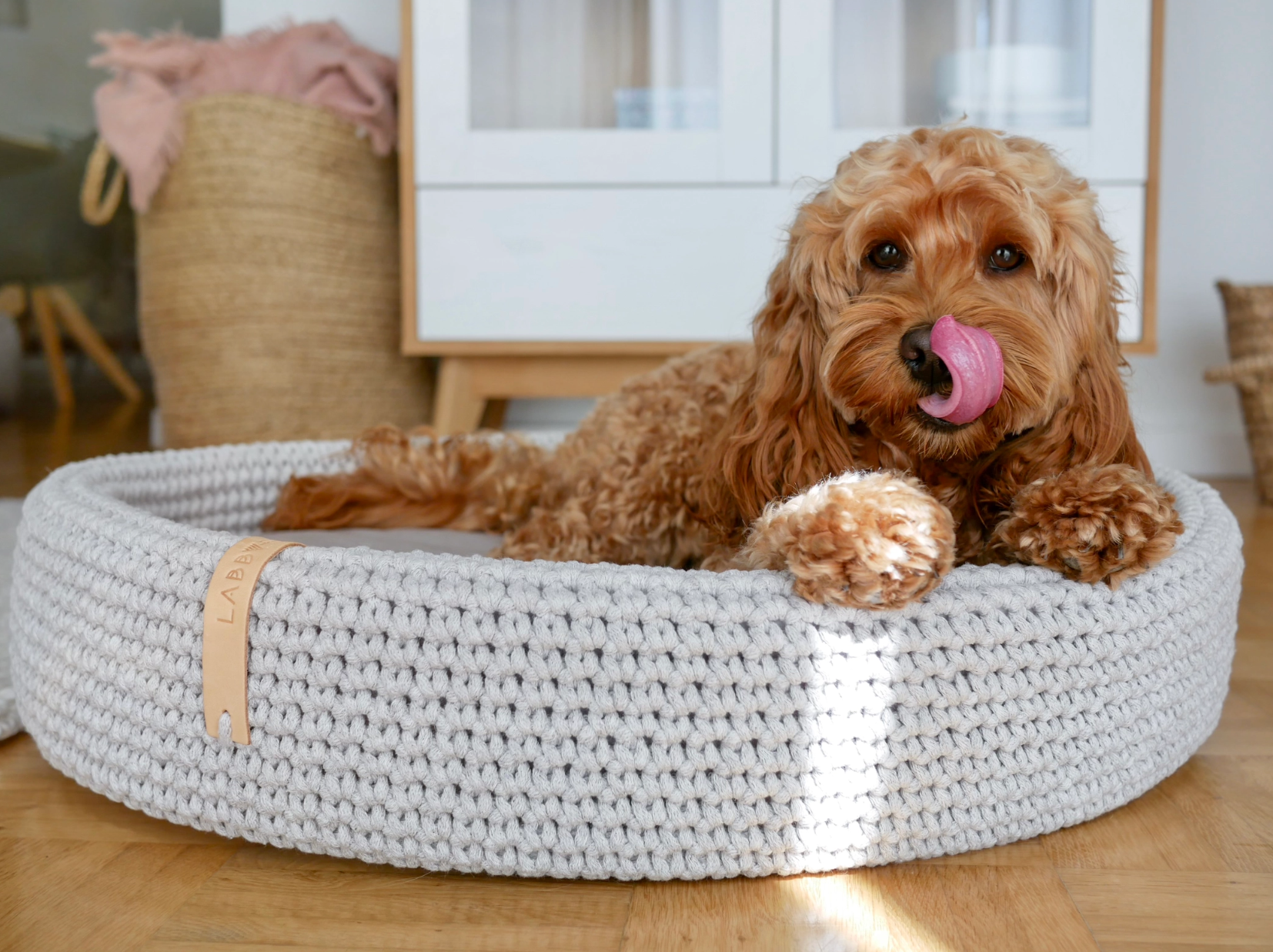 HUNDEKORB AUS BAUMWOLLE - 70cm