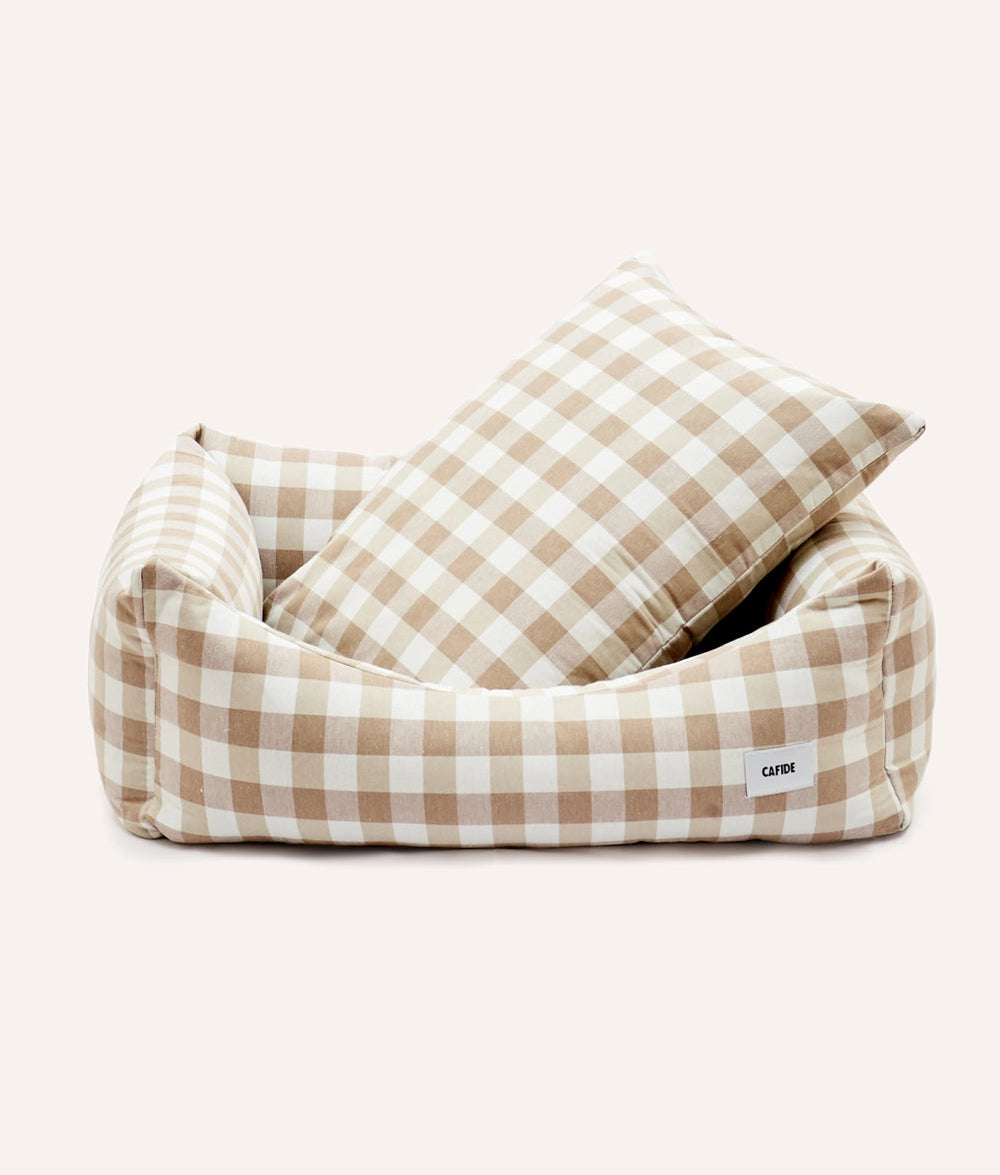 SNOZY HUNDEBETT (VICHY BEIGE)