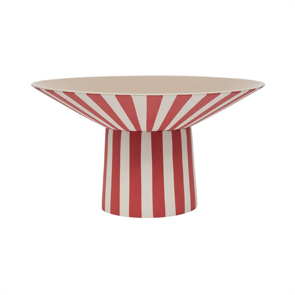 SCHALE GESTREIFT (ROT/WEIß) - HOCH
