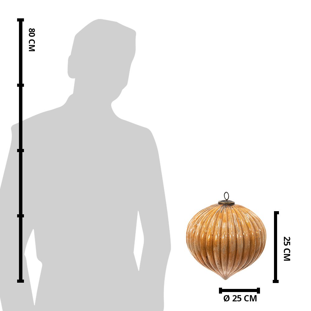 WEIHNACHTSKUGEL XL ORANGE - 25 cm