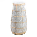 LÄNGLICHE TERRAKOTTA-VASE (GRAU) - 31cm