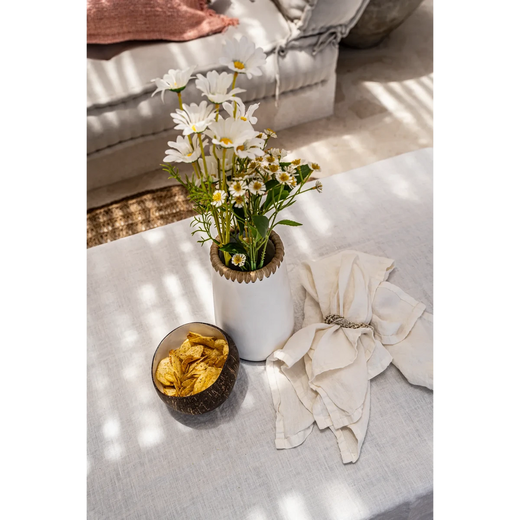 LEINENSERVIETTEN WEIß (4 Stk.)