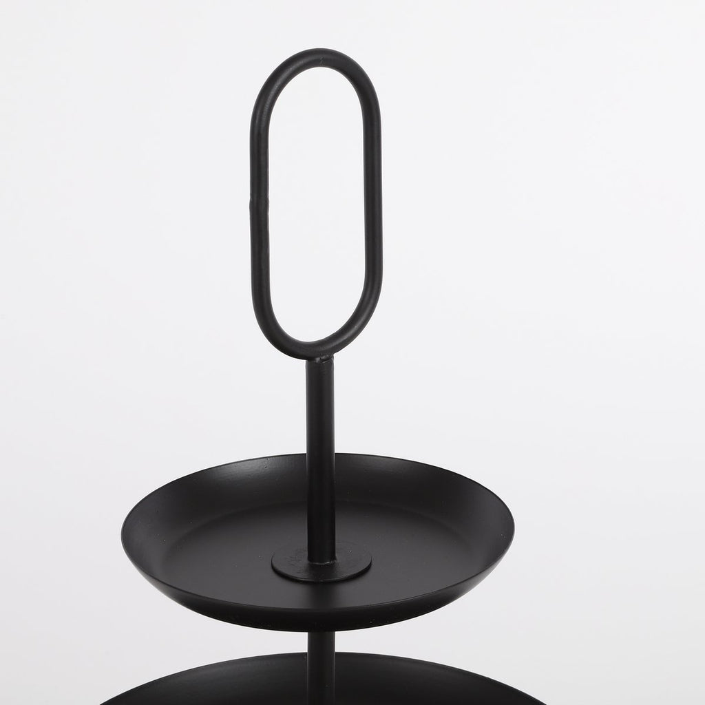 RAMA ETAGERE MIT 3 EBENEN (SCHWARZ) - 55cm