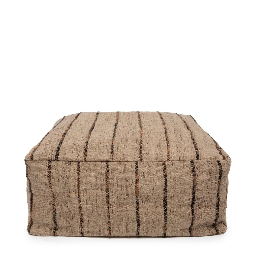 SITZPOUF (BEIGE SCHWARZ)