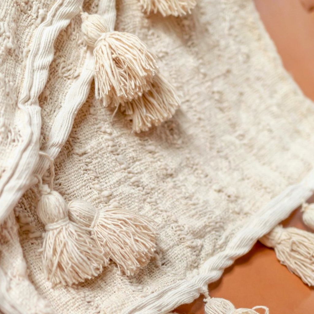 HANDGEWEBTE BOHO-DECKE