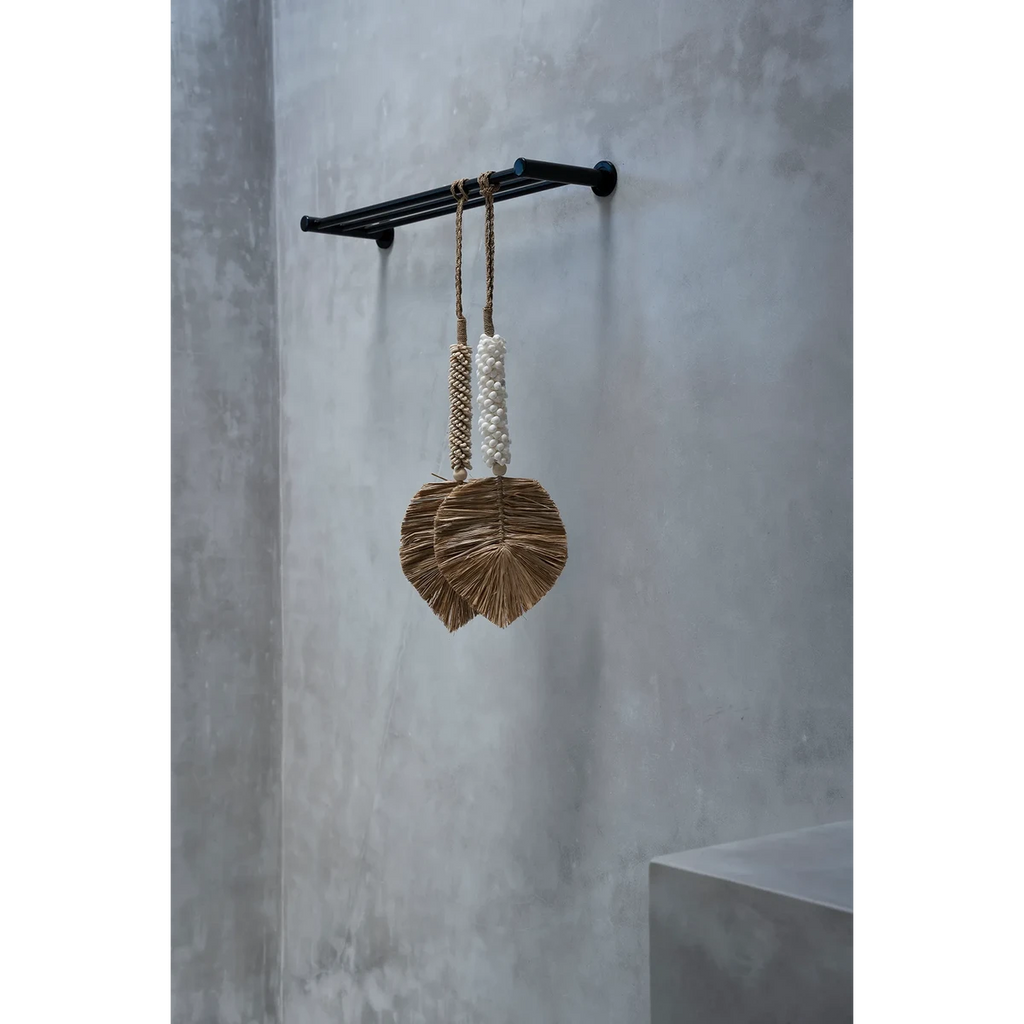 BAST MUSCHEL QUASTE (WEIß/NATUR)