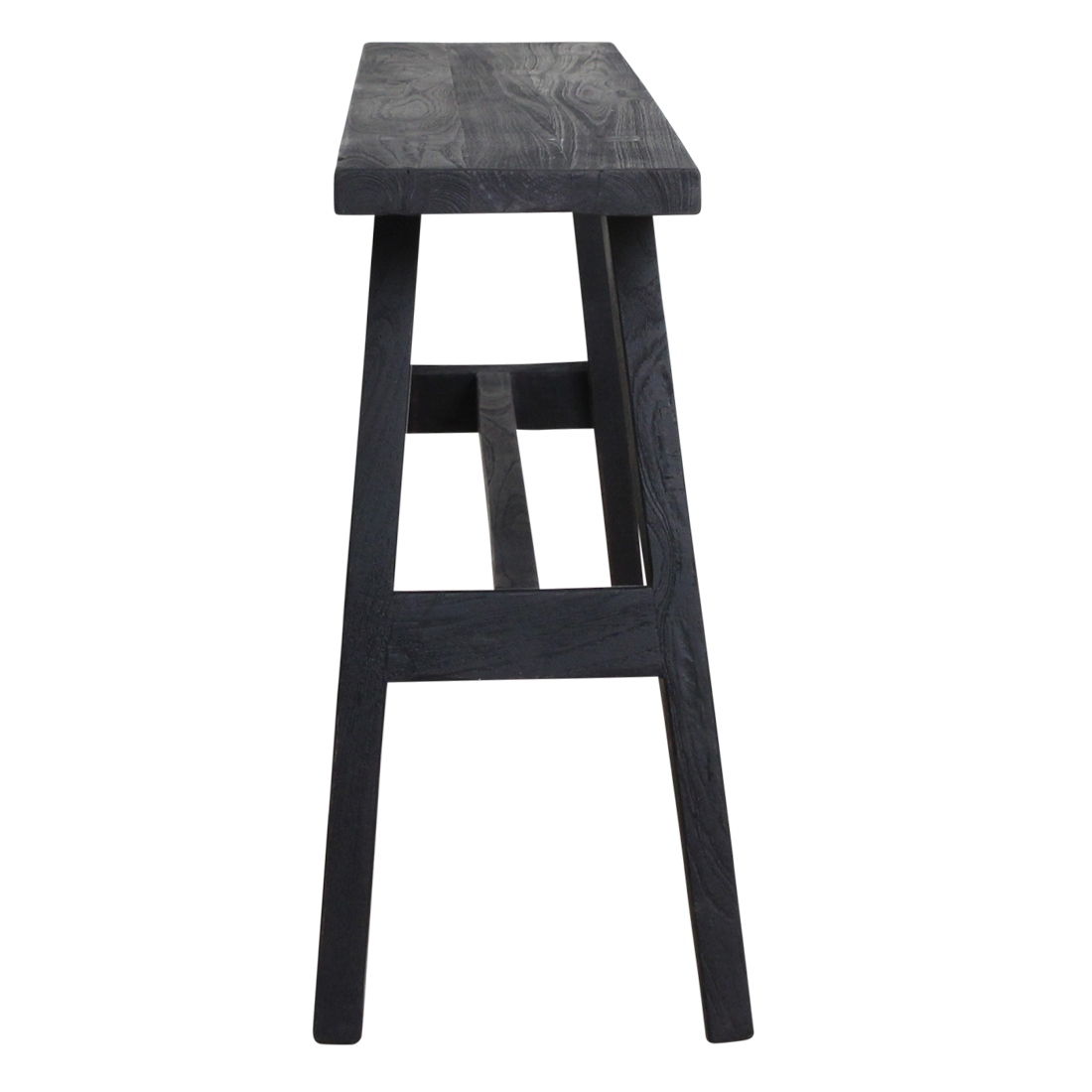 BANK AUS RECYCELTEM HOLZ (SCHWARZ) - 85cm