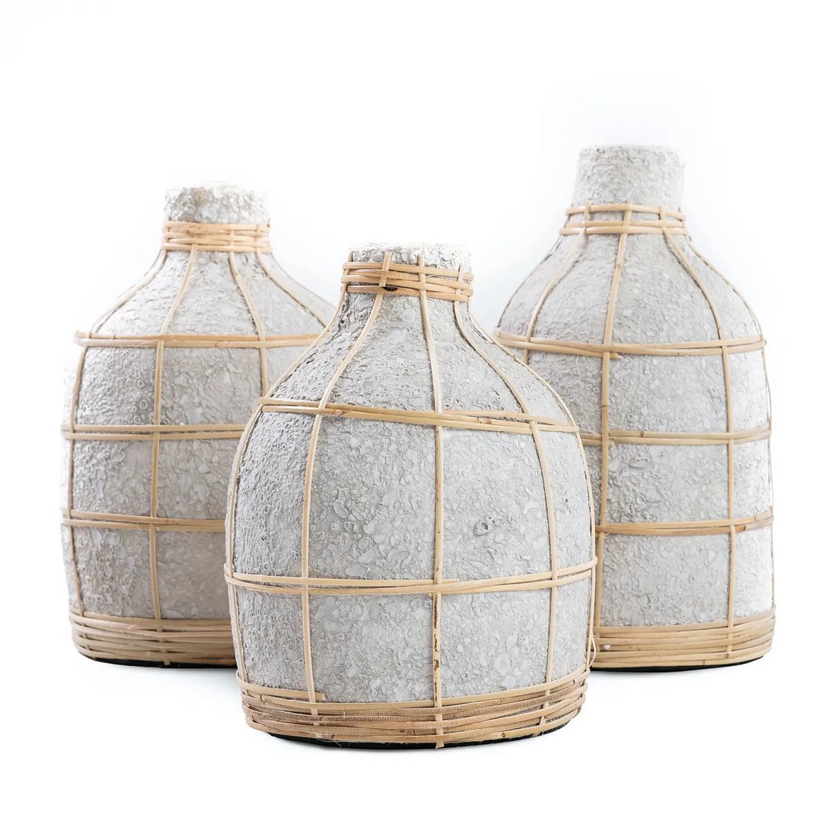 BAUCHIGE TERRAKOTTA-VASE (GRAU) - 23cm