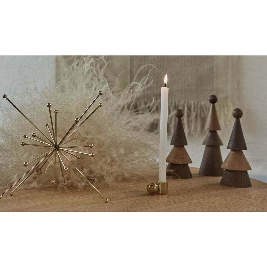 PALLOA KERZENHALTER AUS MESSING (GEBÜRSTET) - 2cm