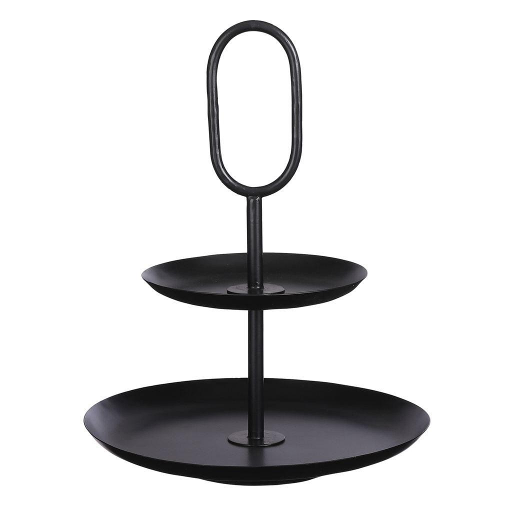 RAMA ETAGERE MIT 2 EBENEN (SCHWARZ) - 36cm
