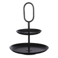 RAMA ETAGERE MIT 2 EBENEN (SCHWARZ) - 36cm