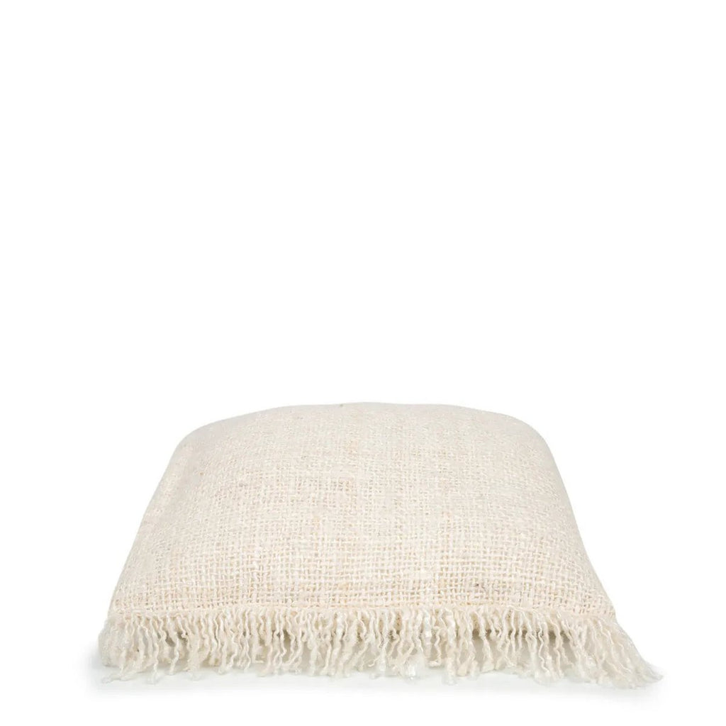 HANDGEWEBTER KISSENBEZUG (CREME) - 40 x 40cm