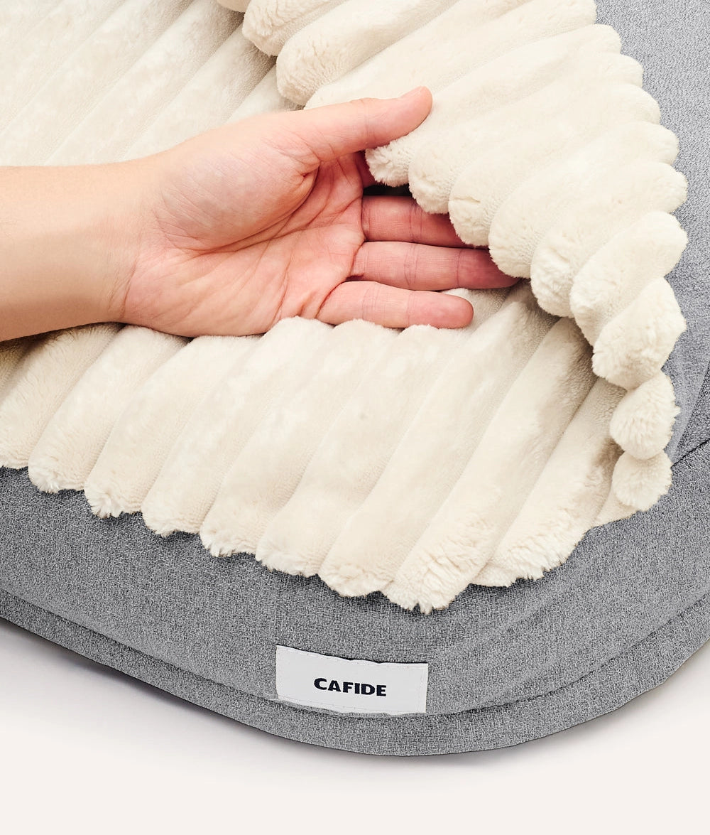 MASO HUNDEBETT WECHSELBEZUG CHENILLE (GRAU)