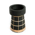 KERZENHALTER (SCHWARZ) - 20cm