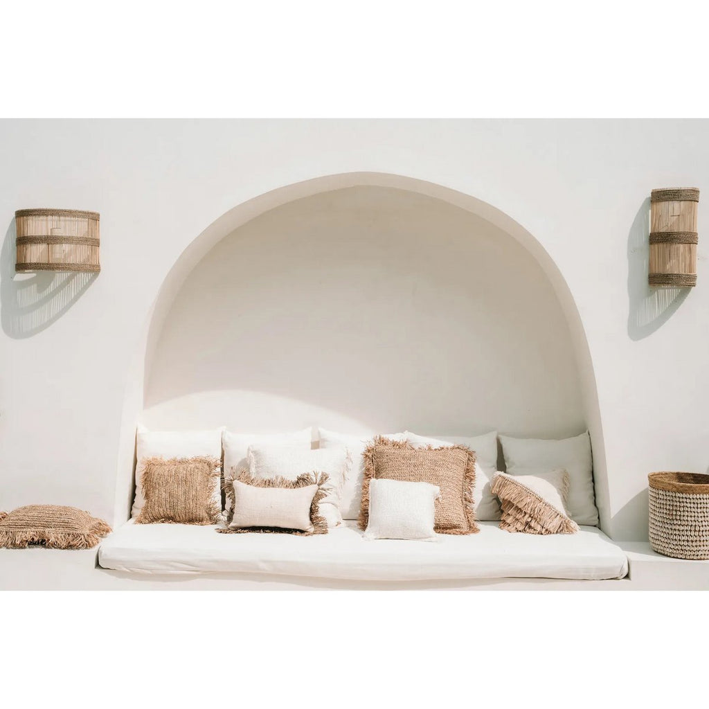 HANDGEWEBTER KISSENBEZUG (CREME) - 40 x 40cm