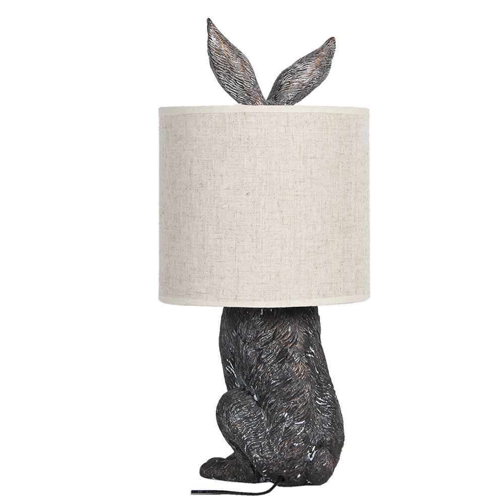 TISCHLAMPE HASE (GRAU/BEIGE)