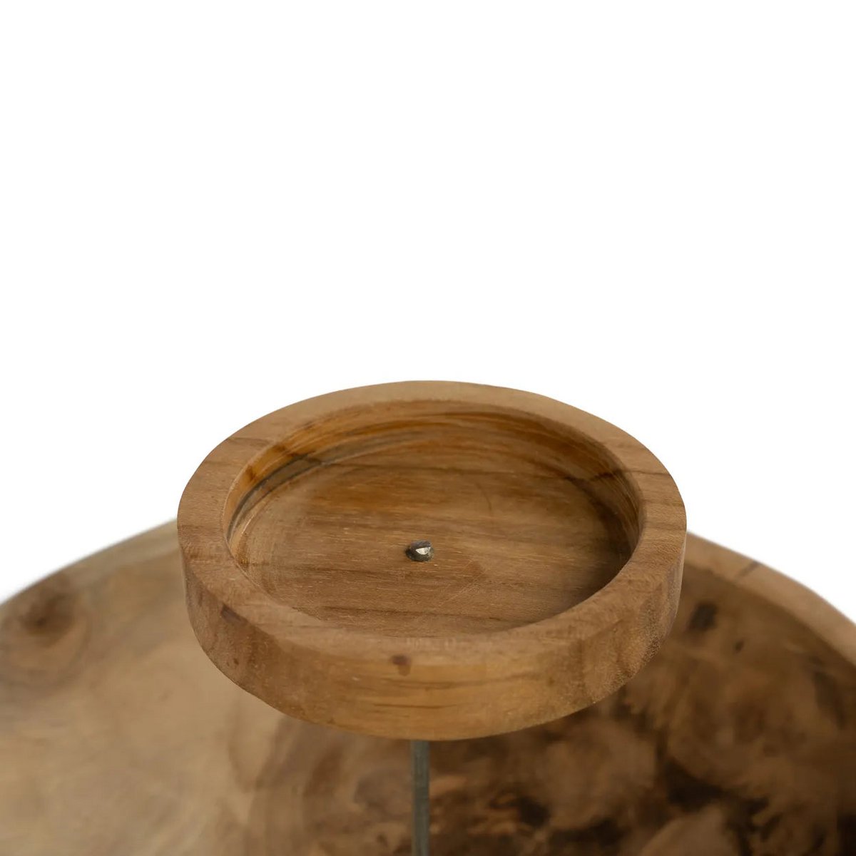 KERZENTELLER AUS TEAKHOLZ