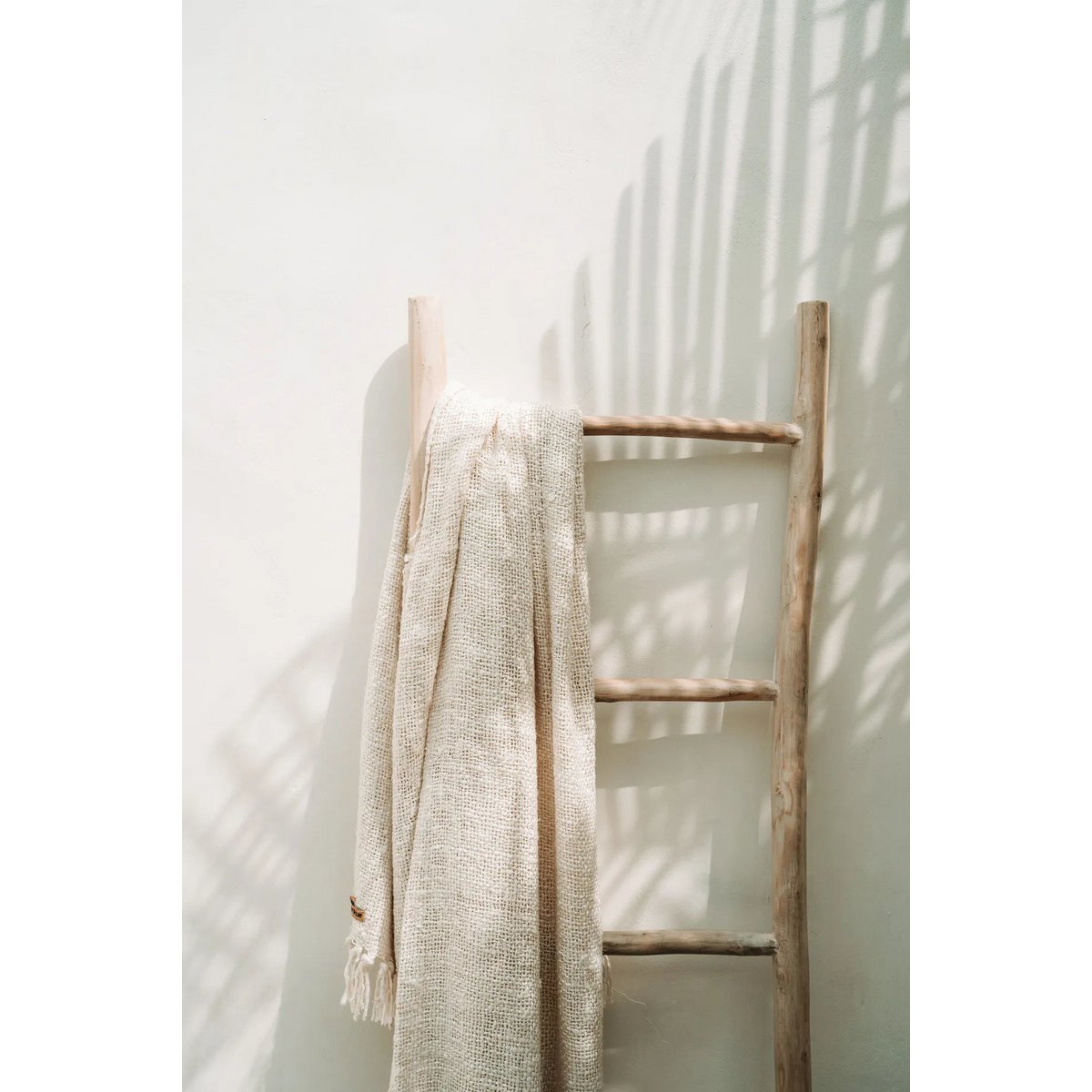 HANDGEWEBTER BAUMWOLLPLAID (BEIGE)